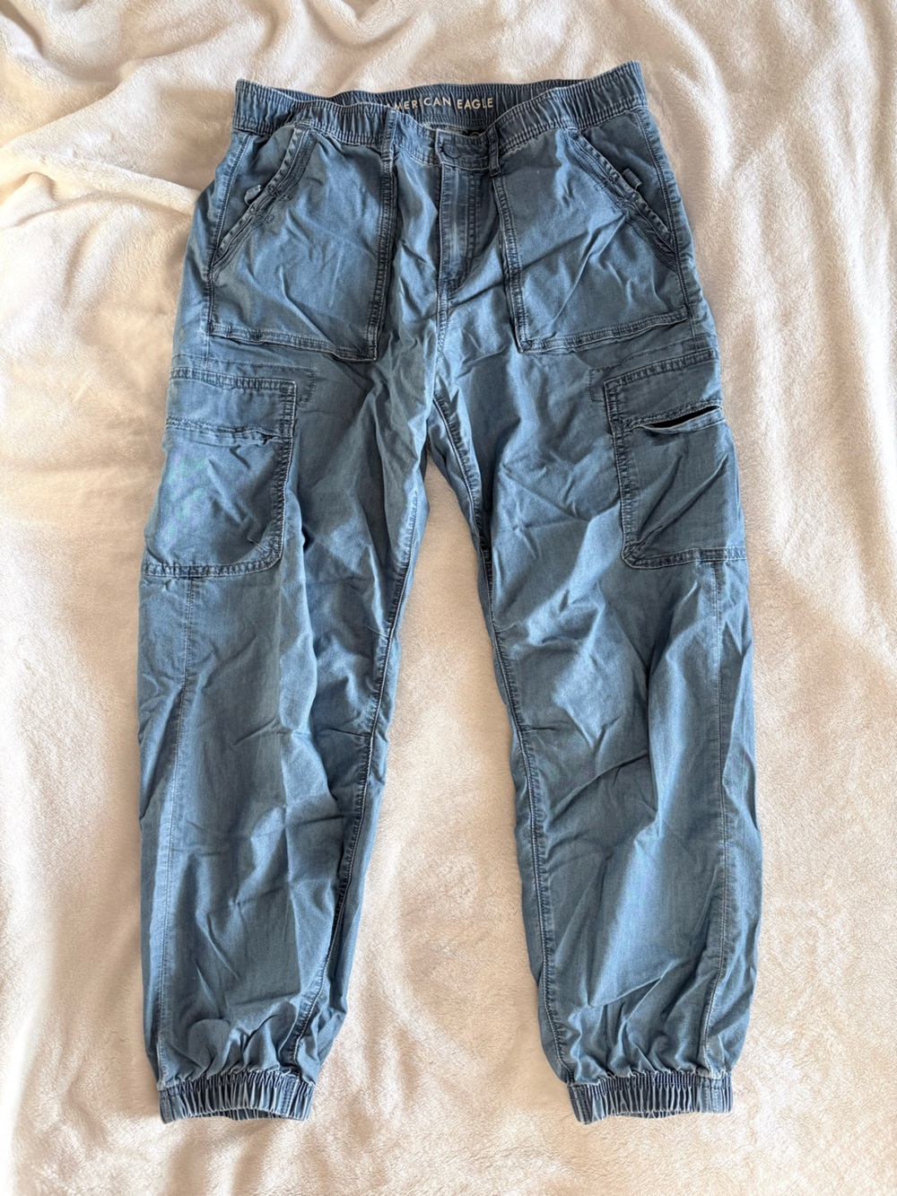 American Eagle Outfitters Blue Cargo Jogger Pants